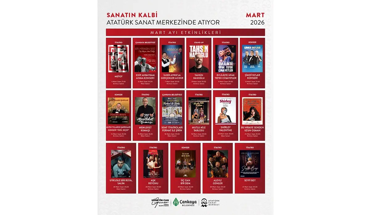 Atatürk Sanat Merkezi’nde Mart Ayı Etkinlikleri